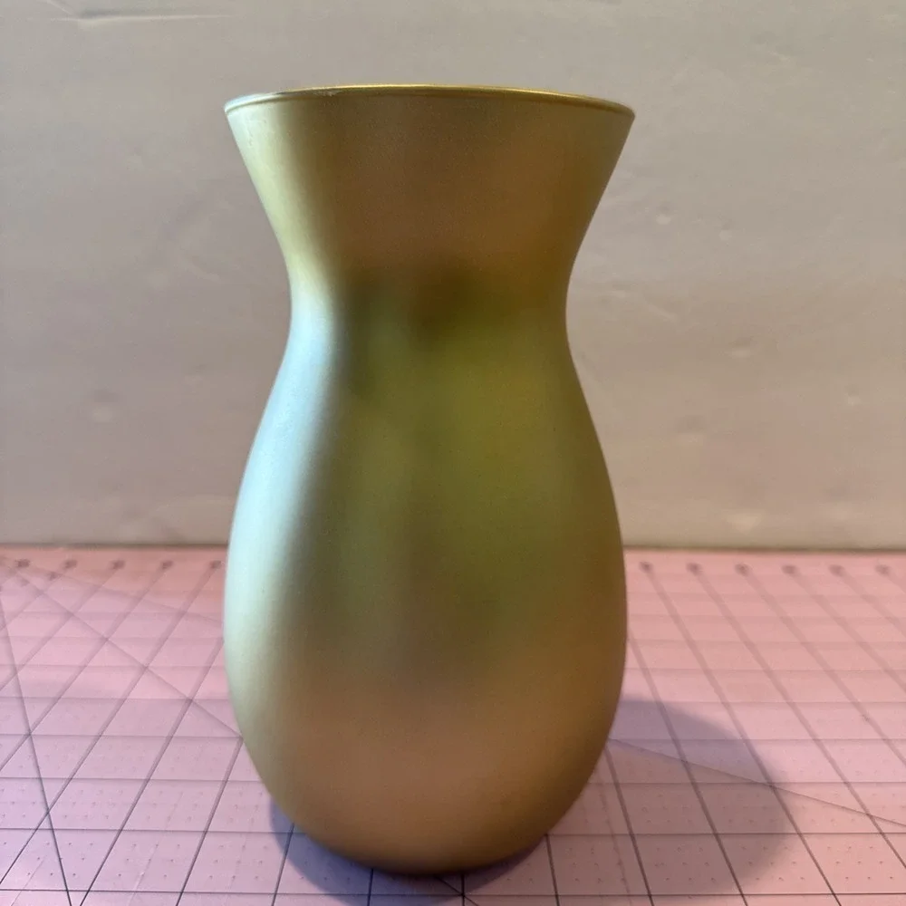 Gold Metallic Vase With Matte Finish